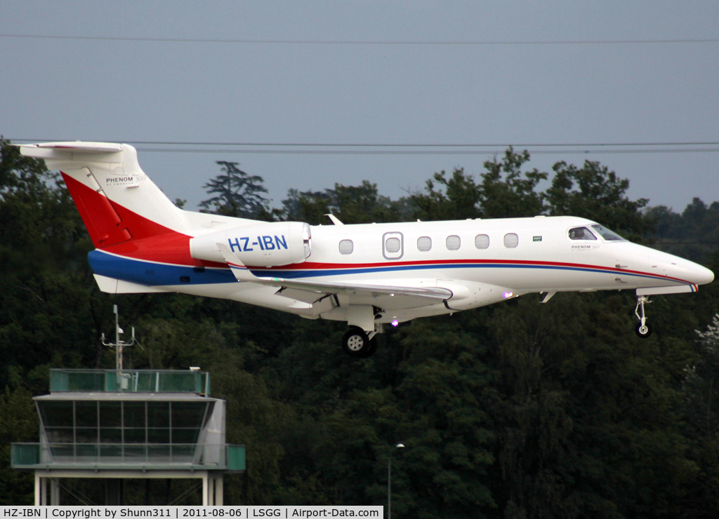 HZ-IBN, 2010 Embraer EMB-505 Phenom 300 C/N 50500040, Landing rwy 23