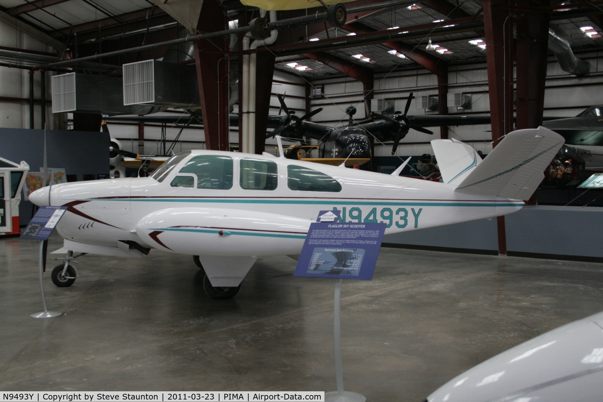 N9493Y, Beech N35 Bonanza C/N D-6668, Taken at Pima Air and Space Museum, in March 2011 whilst on an Aeroprint Aviation tour