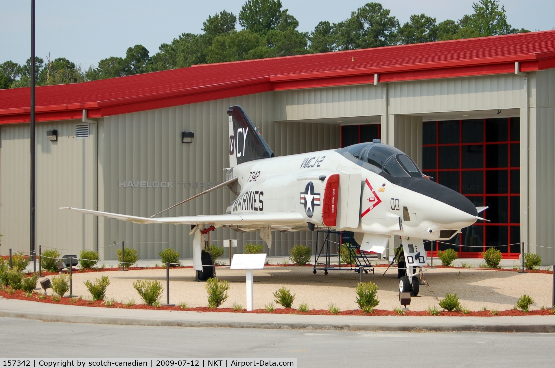 157342, McDonnell RF-4B Phantom II C/N 3689, McDonnell RF-4B Phantom II on display at the Havelock Tourist & Event Center, Havelock, NC