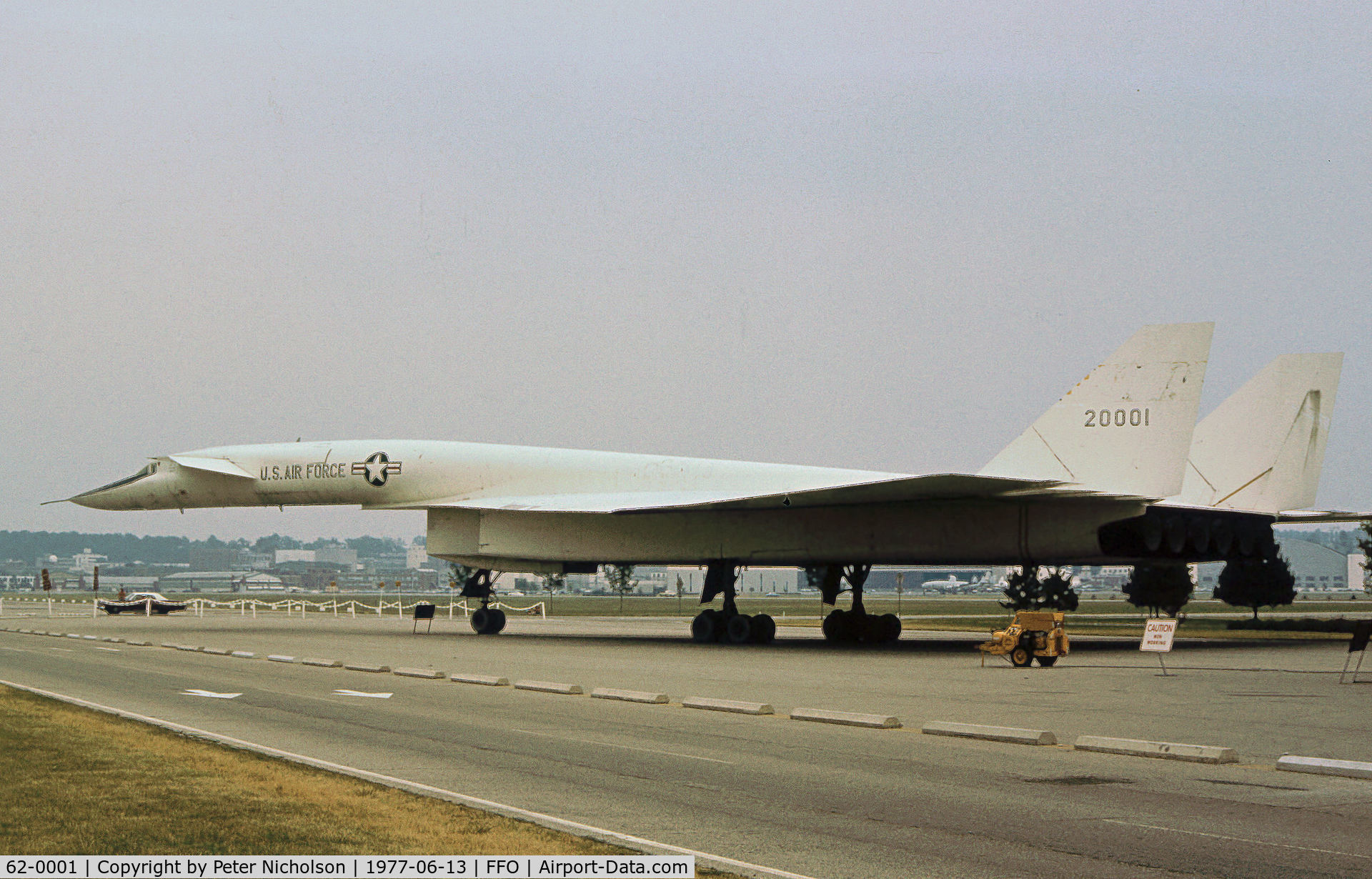 62-0001, 1964 North American XB-70A Valkyrie C/N 278-1, A view of the XB-70A Valkyrie as seen at the USAF Museum in the Summer of 1977.
