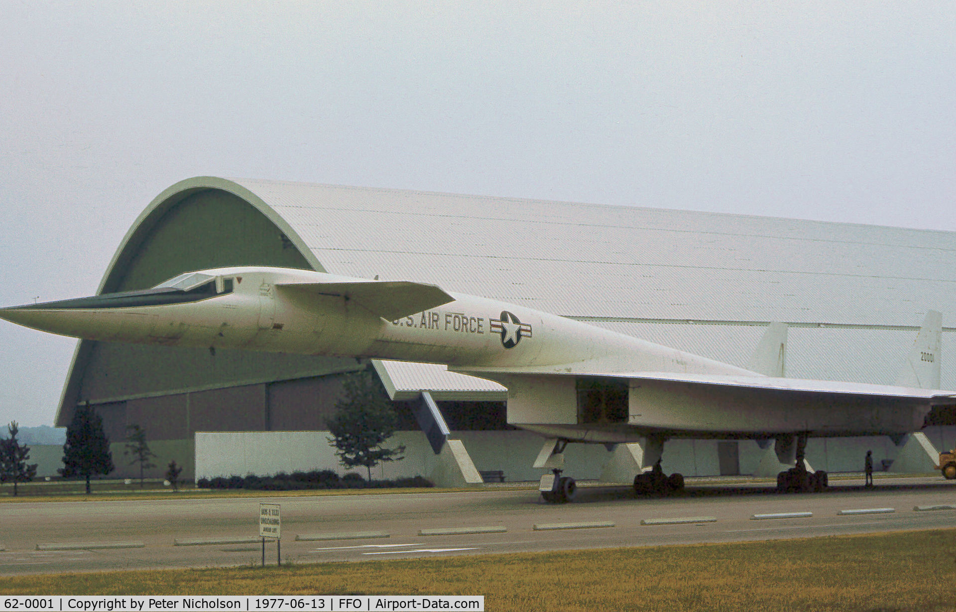 62-0001, 1964 North American XB-70A Valkyrie C/N 278-1, The XB-70A Valkyrie as displayed at the USAF Museum in the Summer of 1977.