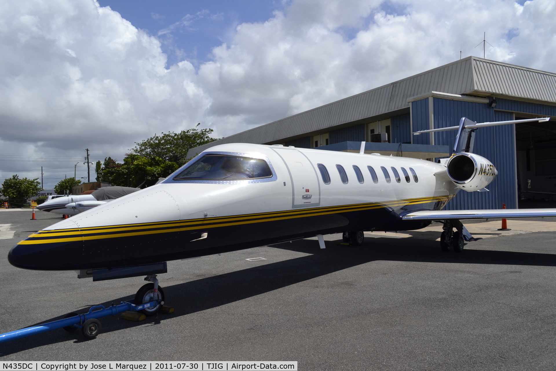 N435DC, Learjet 45 C/N 45-249, was parking in Million Air