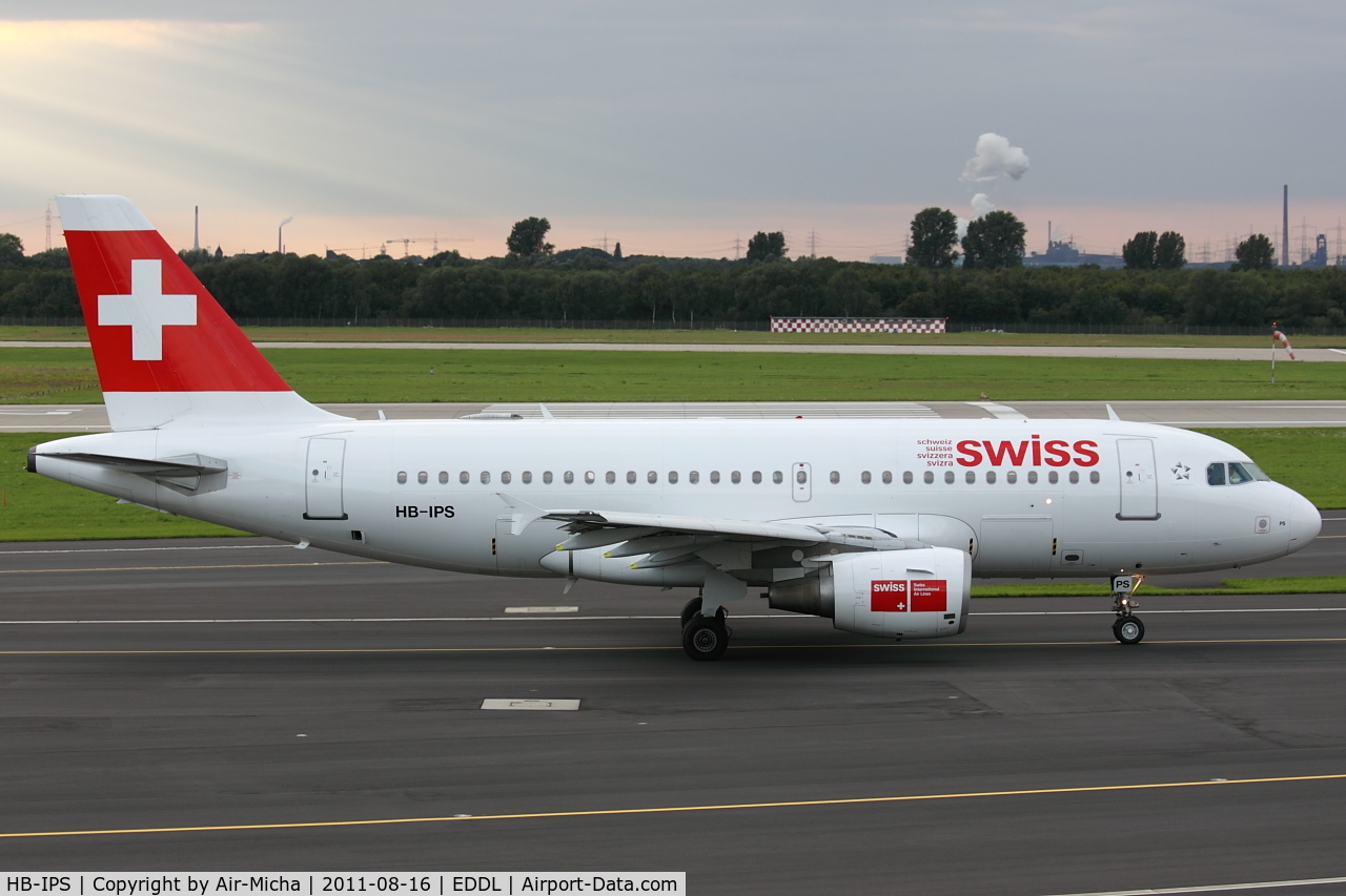 HB-IPS, 1997 Airbus A319-112 C/N 734, Swissair, Airbus A319-112, CN: 0734, Name: Clariden 3267m