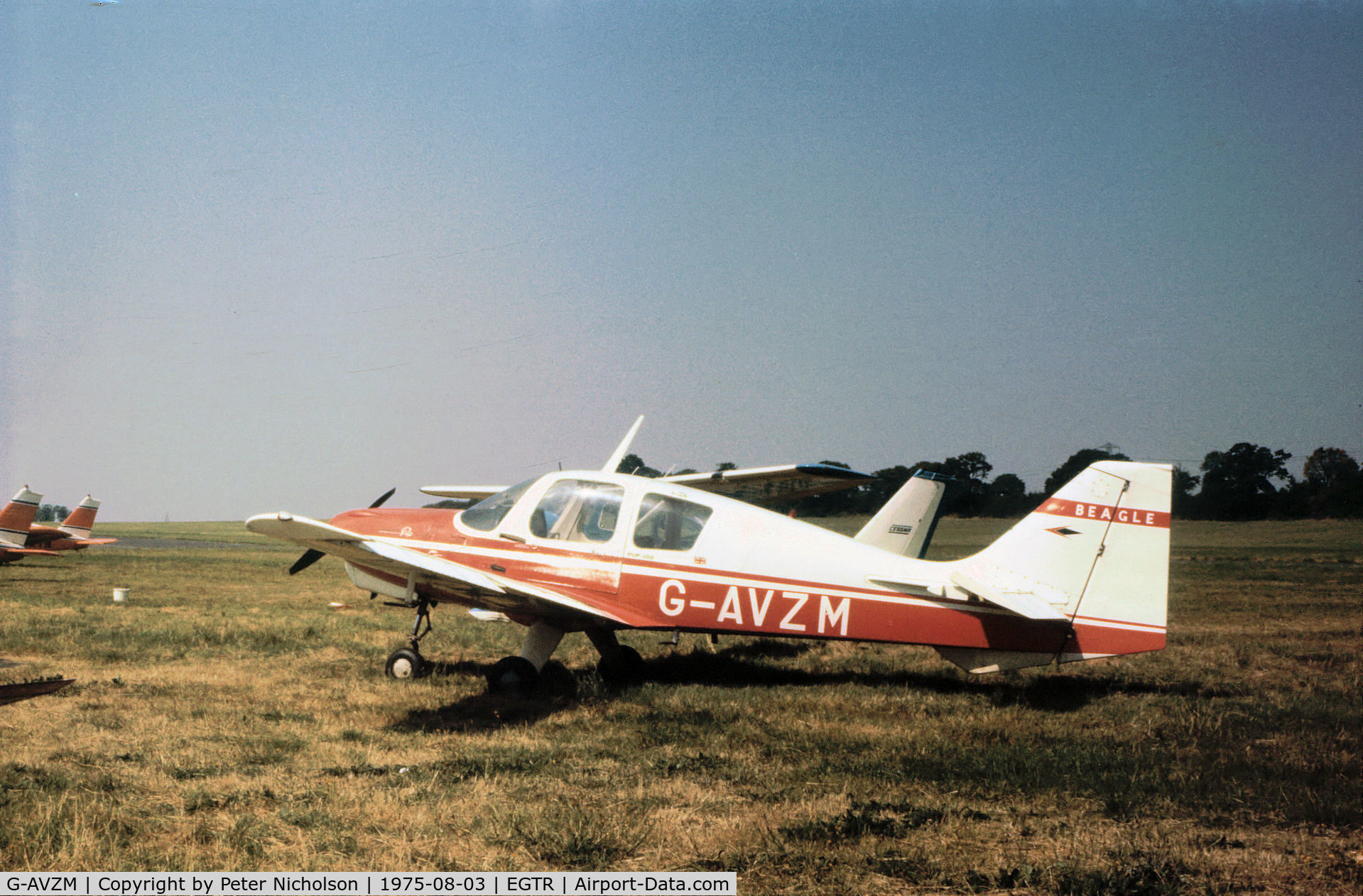 G-AVZM, 1968 Beagle B-121 Pup Series 1 (Pup 100) C/N B121-005, Beagle Pup Series 1 as seen at Elstree in the Summer of 1975.