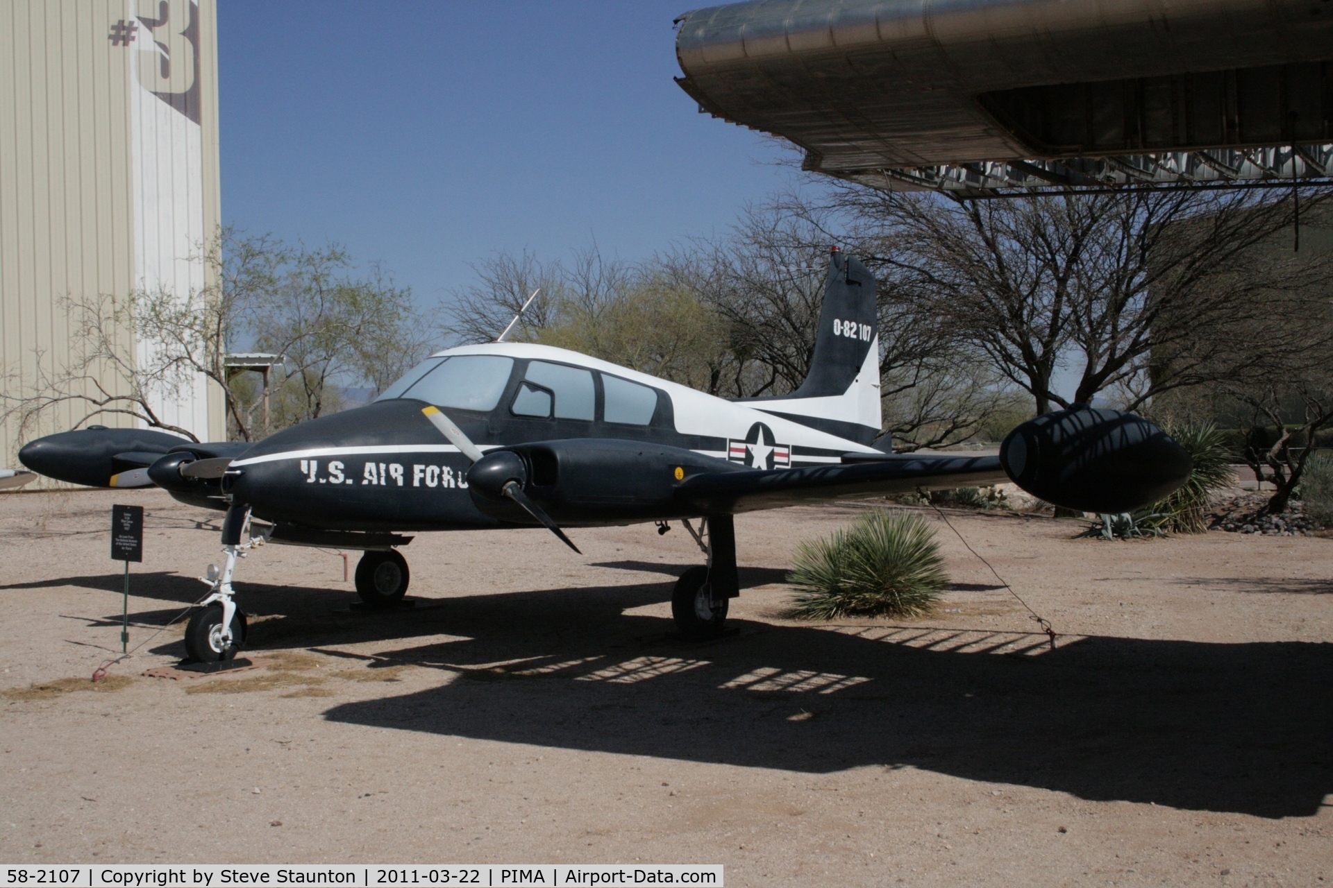 58-2107, 1958 Cessna U-3A Blue Canoe (310A) C/N 38081, Taken at Pima Air and Space Museum, in March 2011 whilst on an Aeroprint Aviation tour