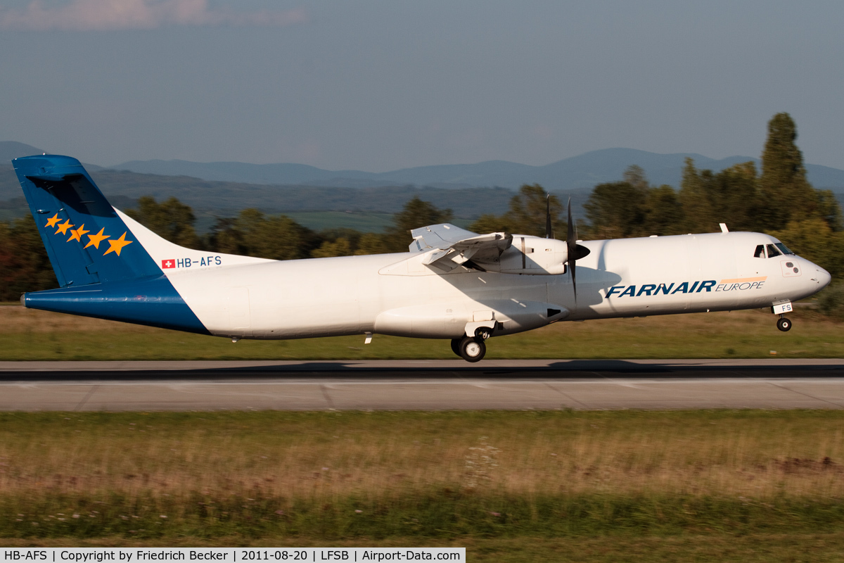 HB-AFS, 1990 ATR 72-201 C/N 198, about to touchdown