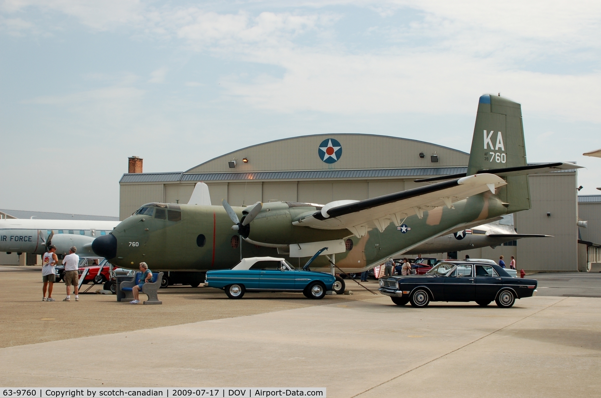 63-9760, 1963 De Havilland Canada C-7B Caribou C/N 224, 1963 De Havilland Canada C-7B Caribou and Ford Falcons at the Air Mobility Command Museum, Dover AFB, DE