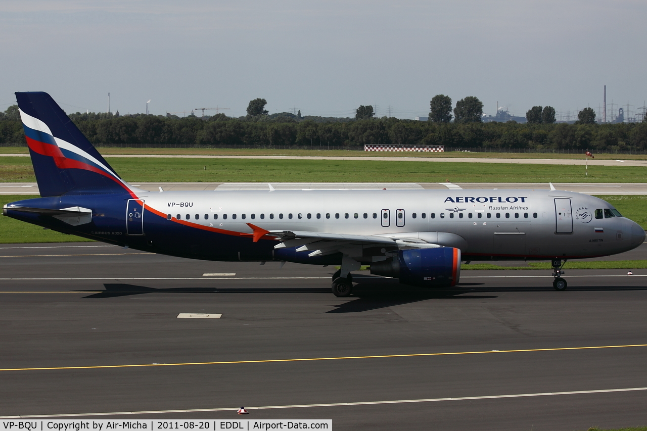 VP-BQU, 2008 Airbus A320-214 C/N 3373, Aeroflot, Airbus A320-214, CN: 3373, Name: A. Nikitin