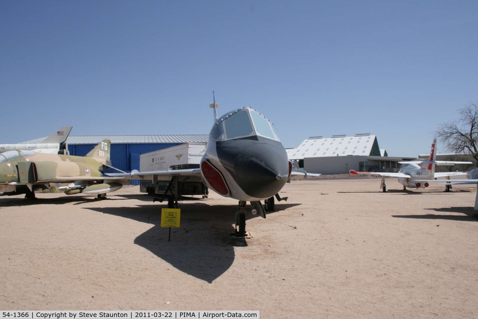 54-1366, 1954 Convair TF-102A Delta Dagger C/N Not found 54-1366, Taken at Pima Air and Space Museum, in March 2011 whilst on an Aeroprint Aviation tour