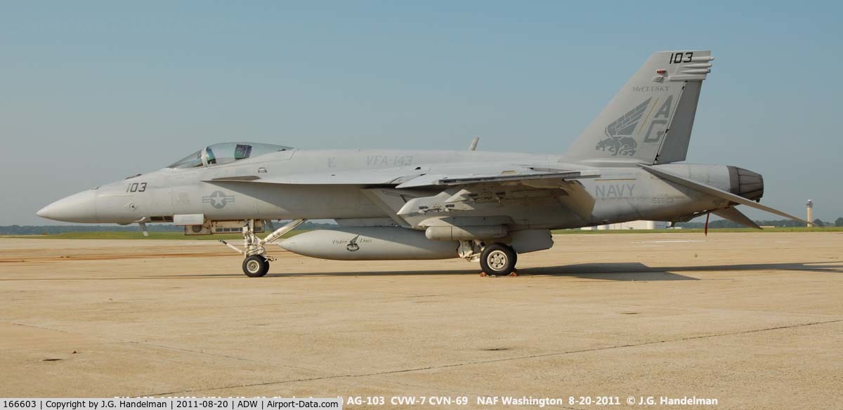 166603, Boeing F/A-18E Super Hornet C/N E099, at ADW