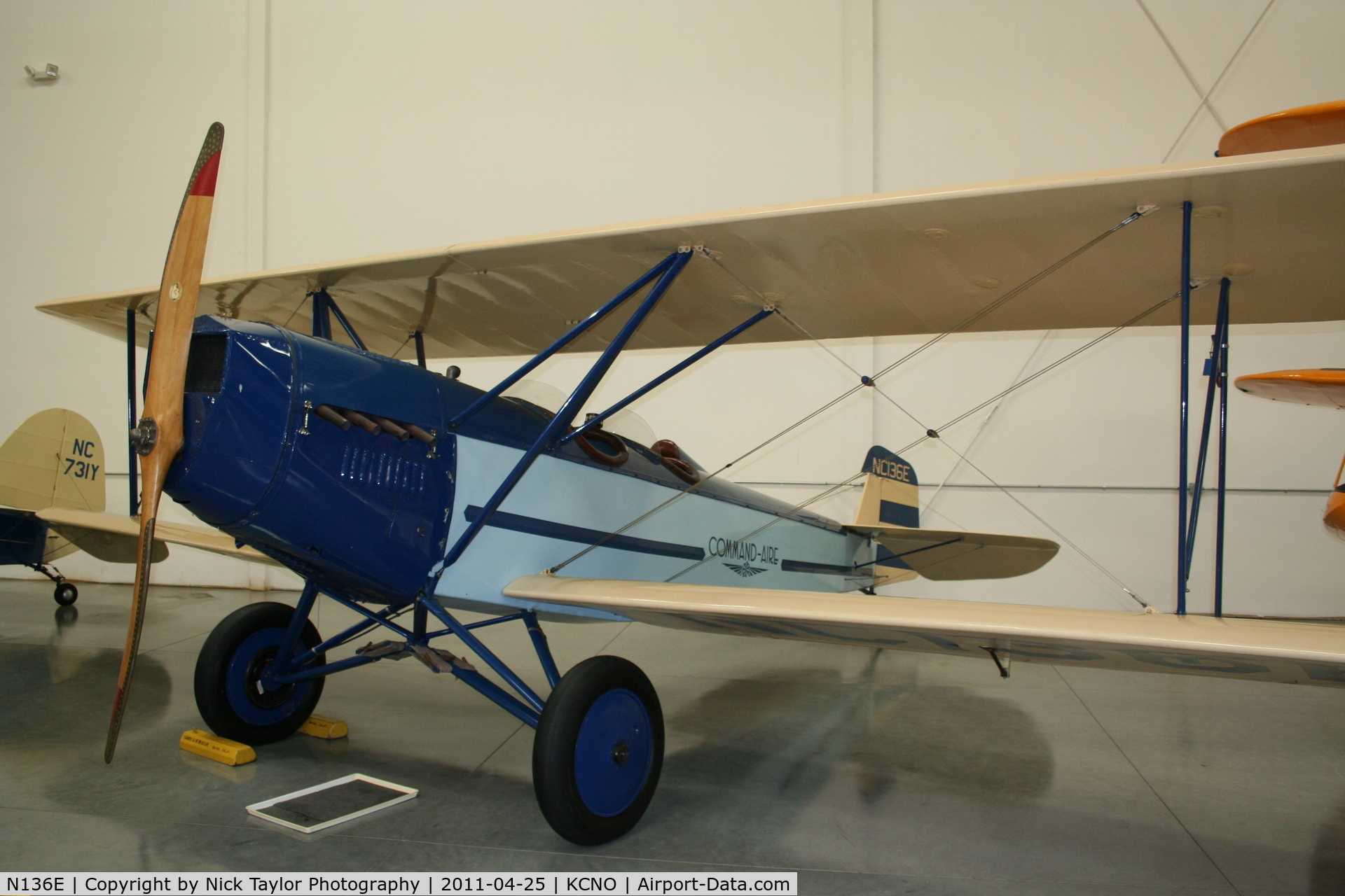 N136E, 1928 Command-aire 3C-3 C/N 532, On display at the Yanks air museum