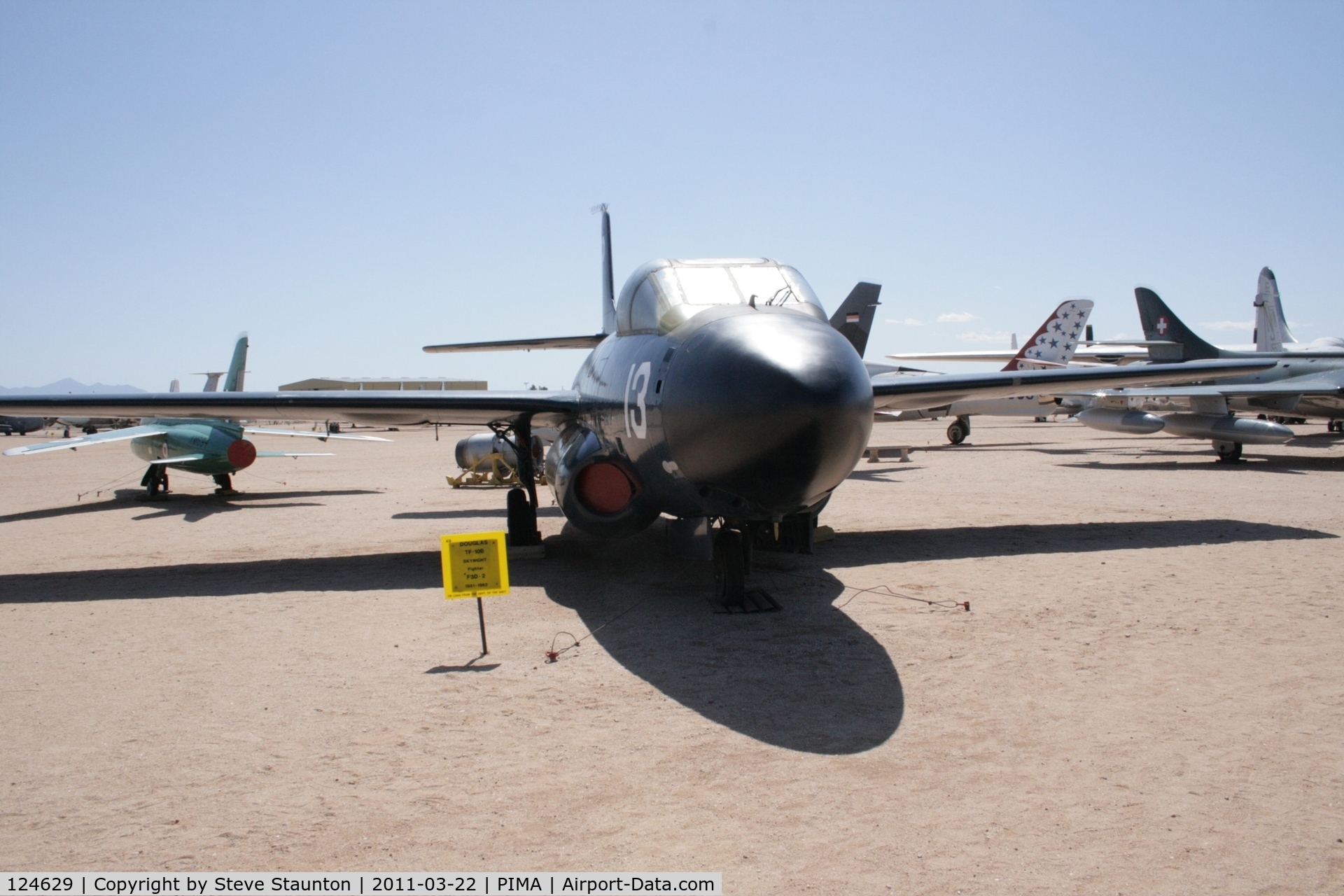 124629, Douglas TF-10B Skynight C/N 7499, Taken at Pima Air and Space Museum, in March 2011 whilst on an Aeroprint Aviation tour