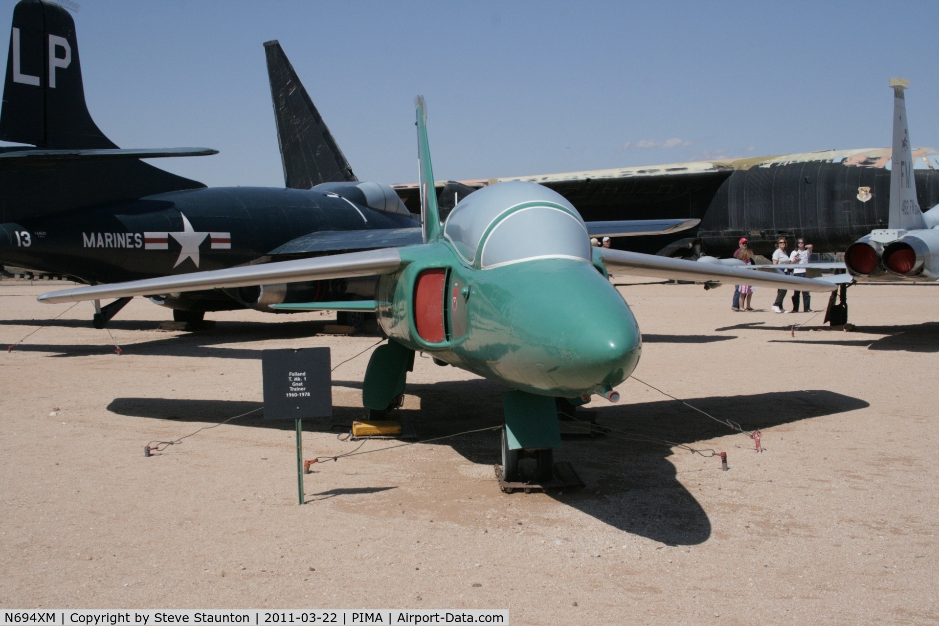 N694XM, 1960 Folland Gnat T.1 C/N FL504, Taken at Pima Air and Space Museum, in March 2011 whilst on an Aeroprint Aviation tour
