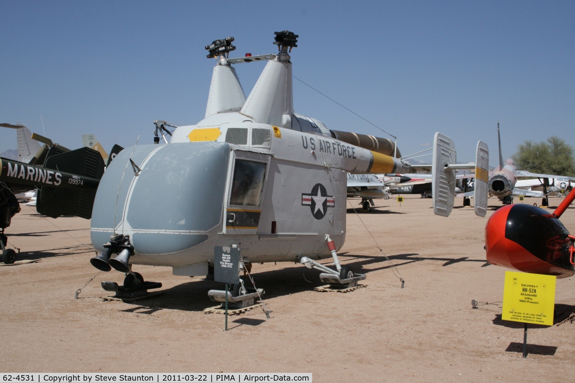 62-4531, 1962 Kaman HH-43F Huskie C/N 157, Taken at Pima Air and Space Museum, in March 2011 whilst on an Aeroprint Aviation tour