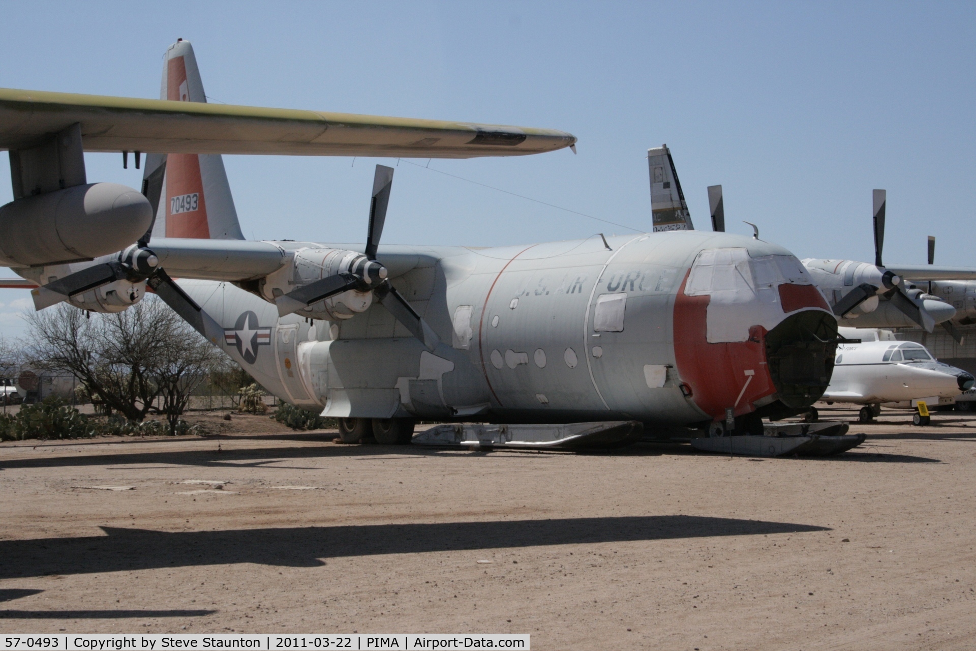 57-0493, 1957 Lockheed C-130D Hercules C/N 182-3200, Taken at Pima Air and Space Museum, in March 2011 whilst on an Aeroprint Aviation tour