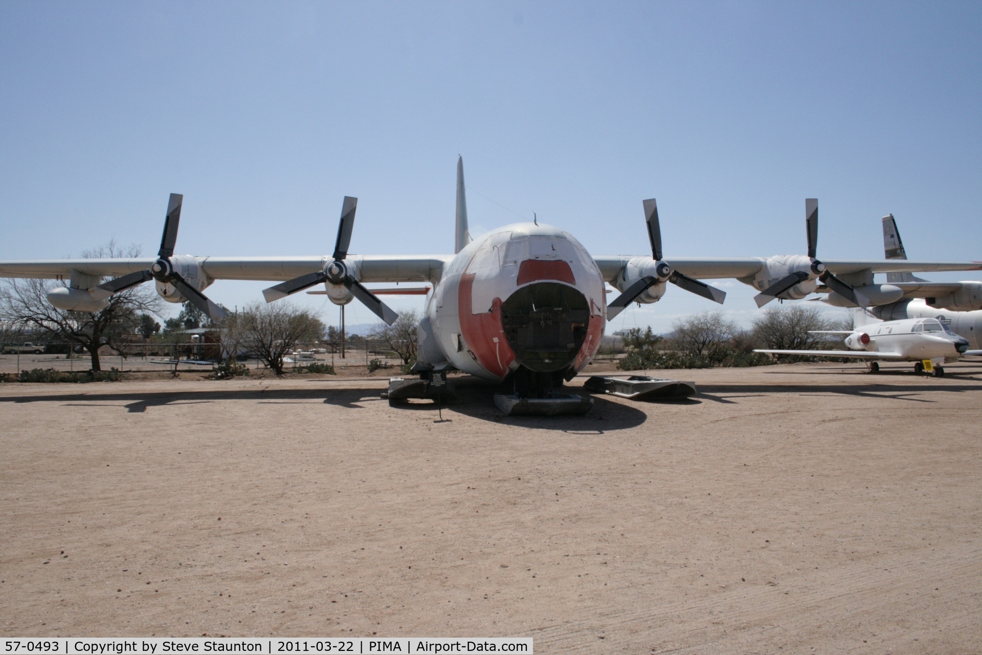 57-0493, 1957 Lockheed C-130D Hercules C/N 182-3200, Taken at Pima Air and Space Museum, in March 2011 whilst on an Aeroprint Aviation tour