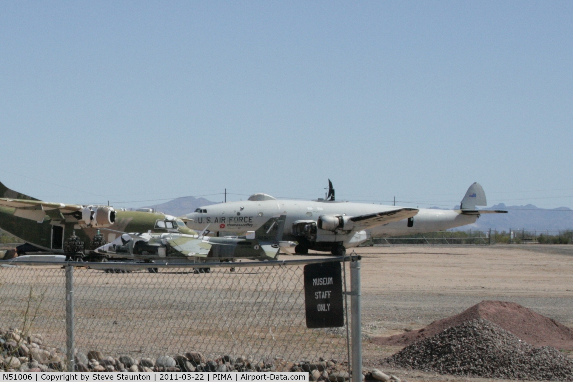 N51006, 1955 Lockheed EC-121 C/N 4350, Taken at Pima Air and Space Museum, in March 2011 whilst on an Aeroprint Aviation tour - located in the storage area