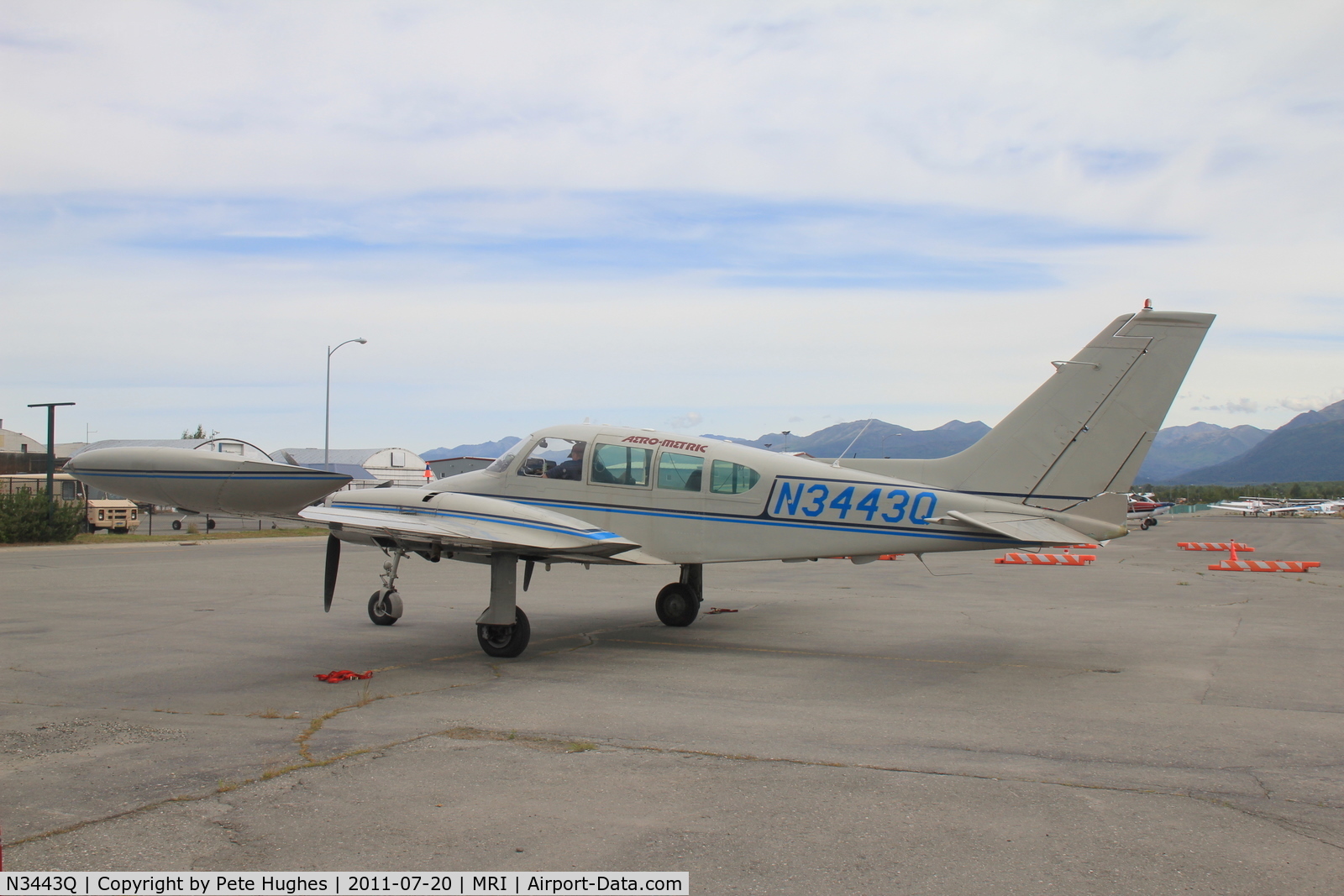 N3443Q, 1966 Cessna 320E Executive Skyknight C/N 320E0043, N3443Q Cessna 320 at Merrill Field Anchorage AK.  Why are 310/320 so difficult to get good shots of at ground level??