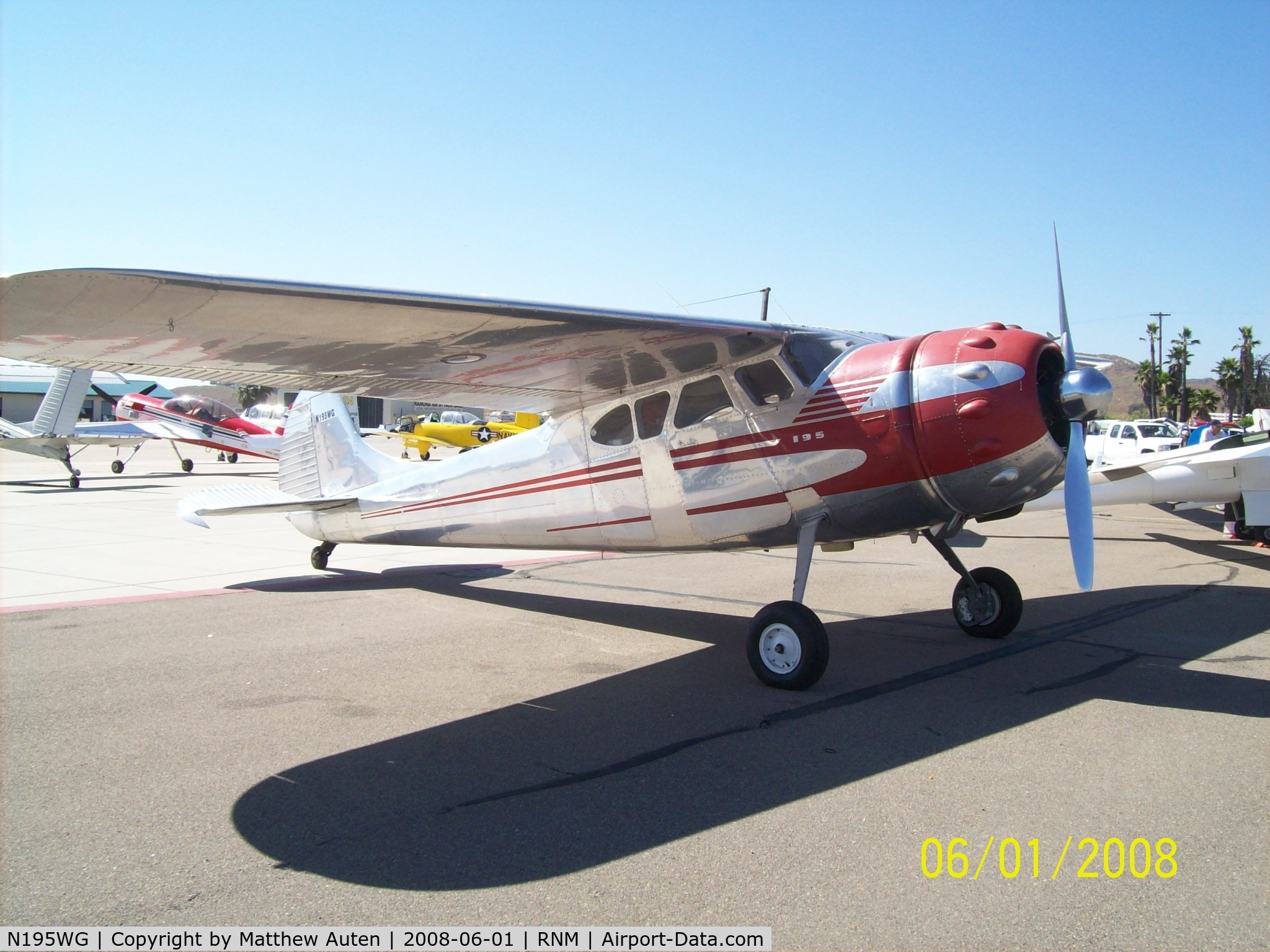 N195WG, 1952 Cessna 195A C/N 7926, Ramona Air Show 2008