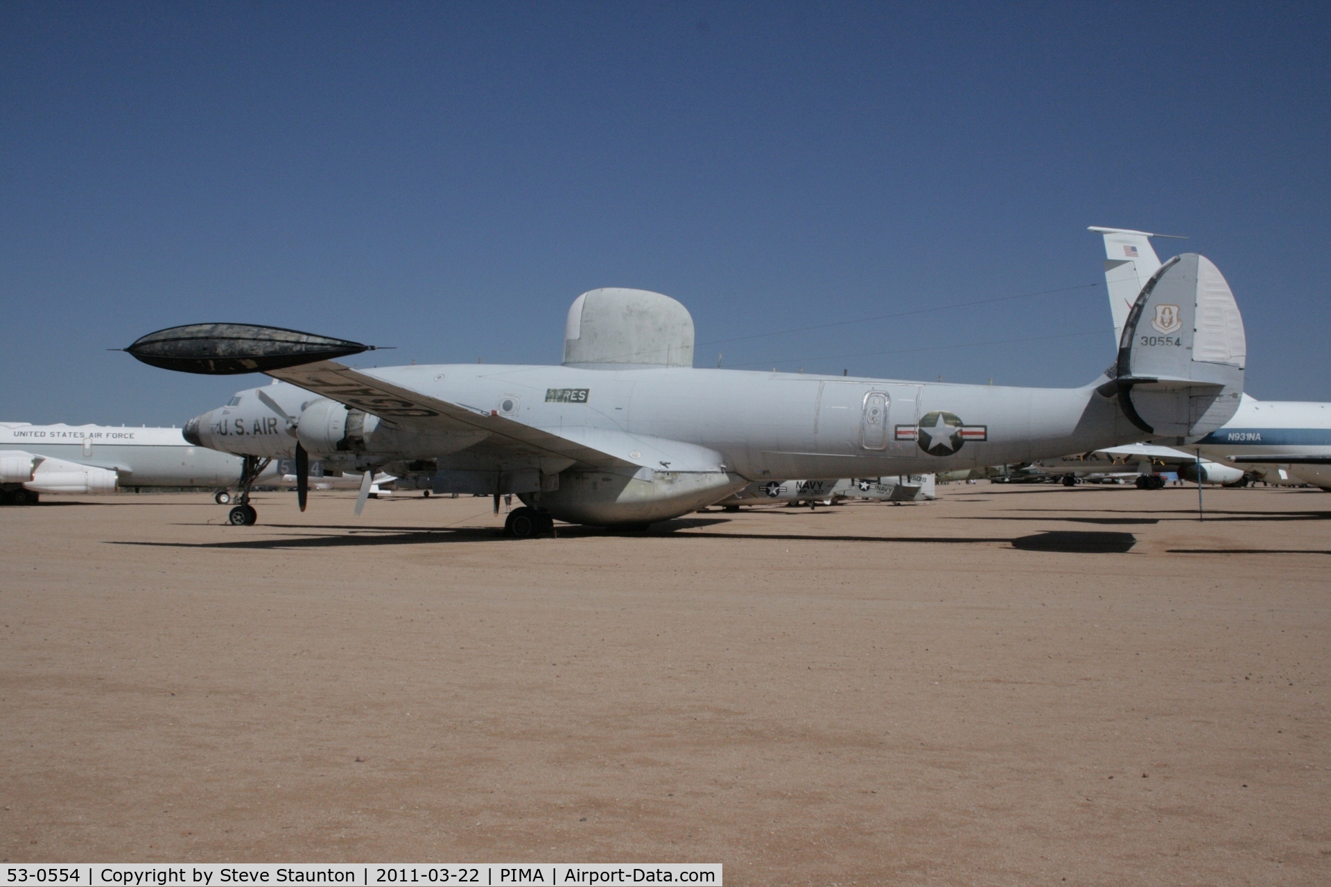 53-0554, 1953 Lockheed EC-121T Warning Star C/N 1049A-4369, Taken at Pima Air and Space Museum, in March 2011 whilst on an Aeroprint Aviation tour