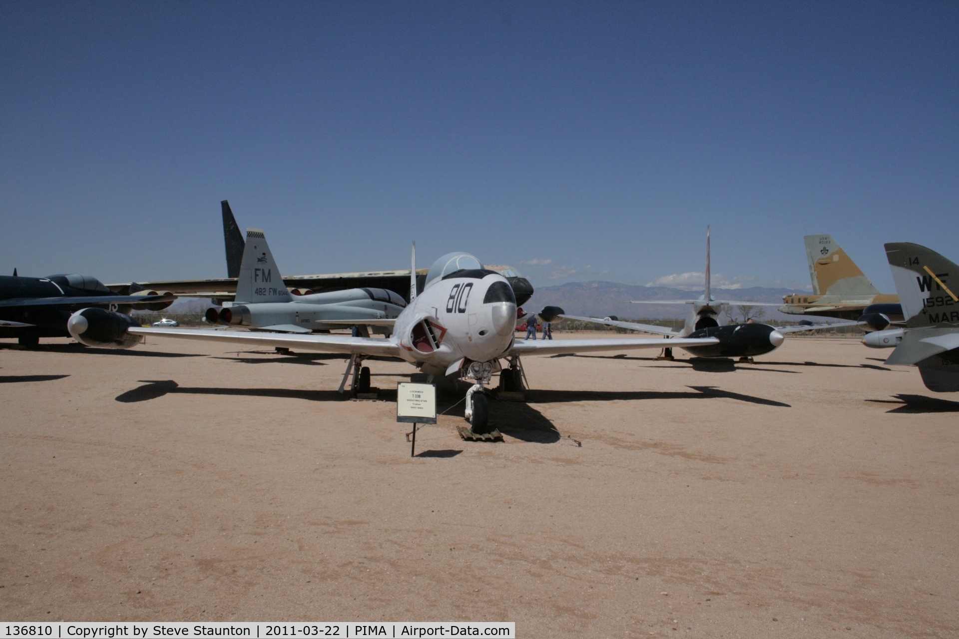 136810, Lockheed T-33B (TV-2 Seastar) C/N 580-7914, Taken at Pima Air and Space Museum, in March 2011 whilst on an Aeroprint Aviation tour