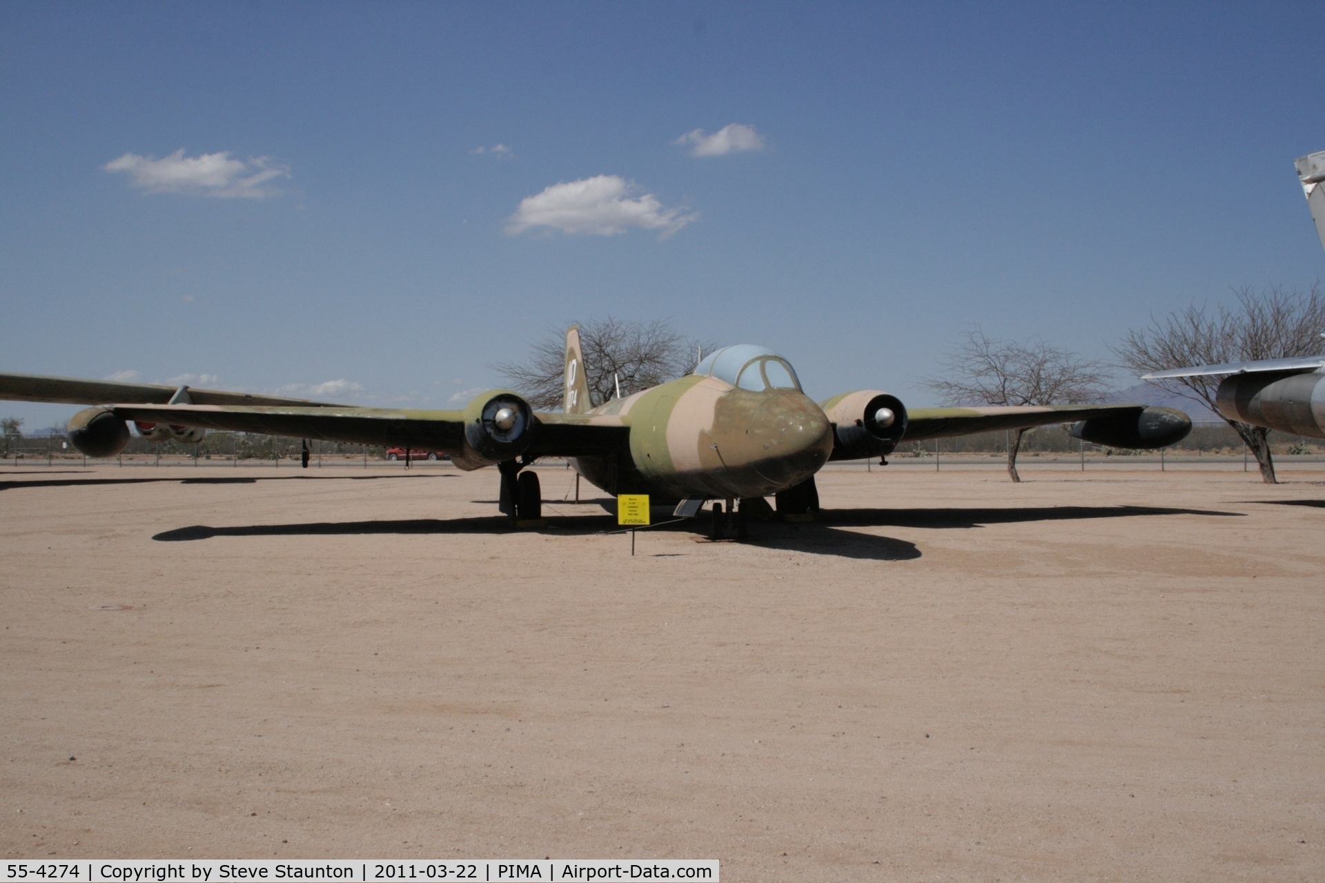55-4274, Martin B-57E Canberra C/N 376, Taken at Pima Air and Space Museum, in March 2011 whilst on an Aeroprint Aviation tour