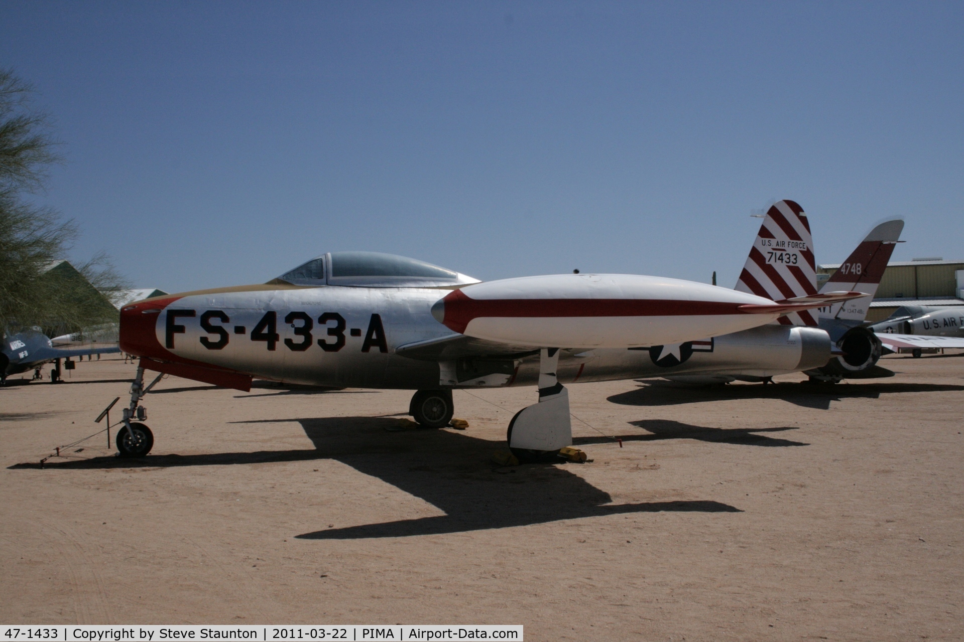 47-1433, 1947 Republic F-84C-2-RE Thunderjet C/N Not found 47-1433, Taken at Pima Air and Space Museum, in March 2011 whilst on an Aeroprint Aviation tour