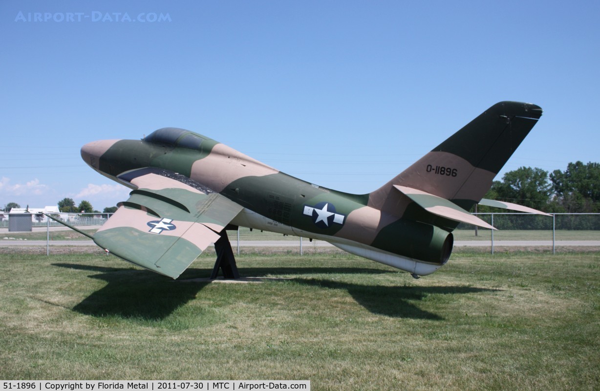 51-1896, 1951 Republic RF-84F Thunderflash C/N Not found 51-1896, RF-84F Thunderflash