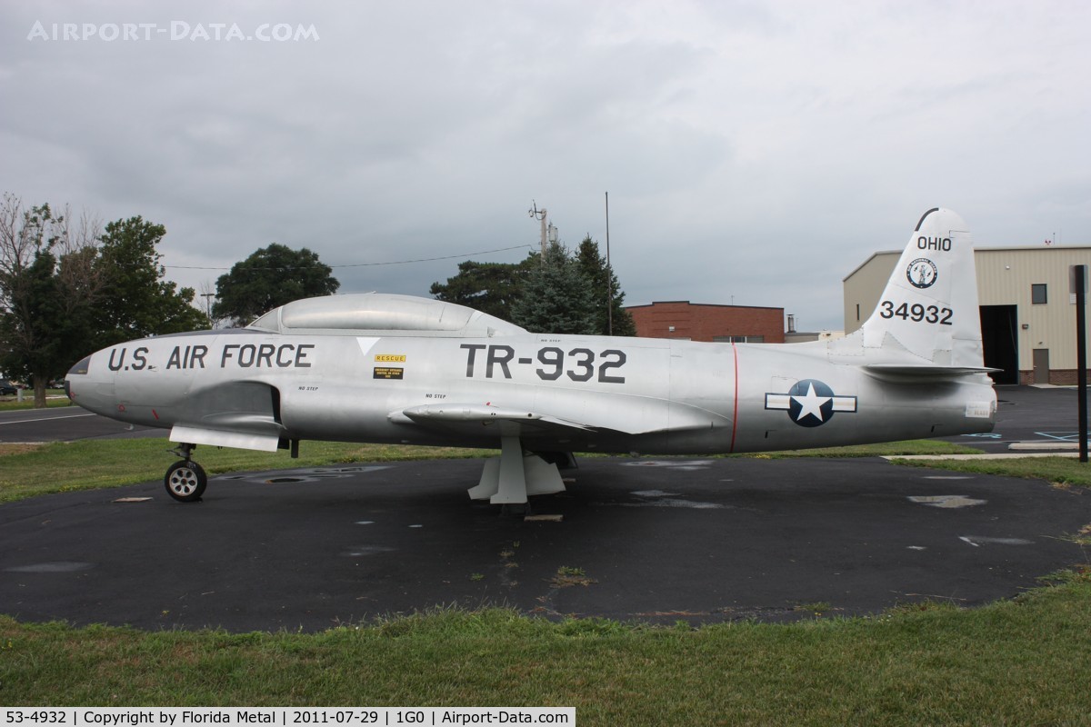 53-4932, 1953 Lockheed T-33A Shooting Star C/N 580-8271, T-33A Shooting Star by Wood County Airport