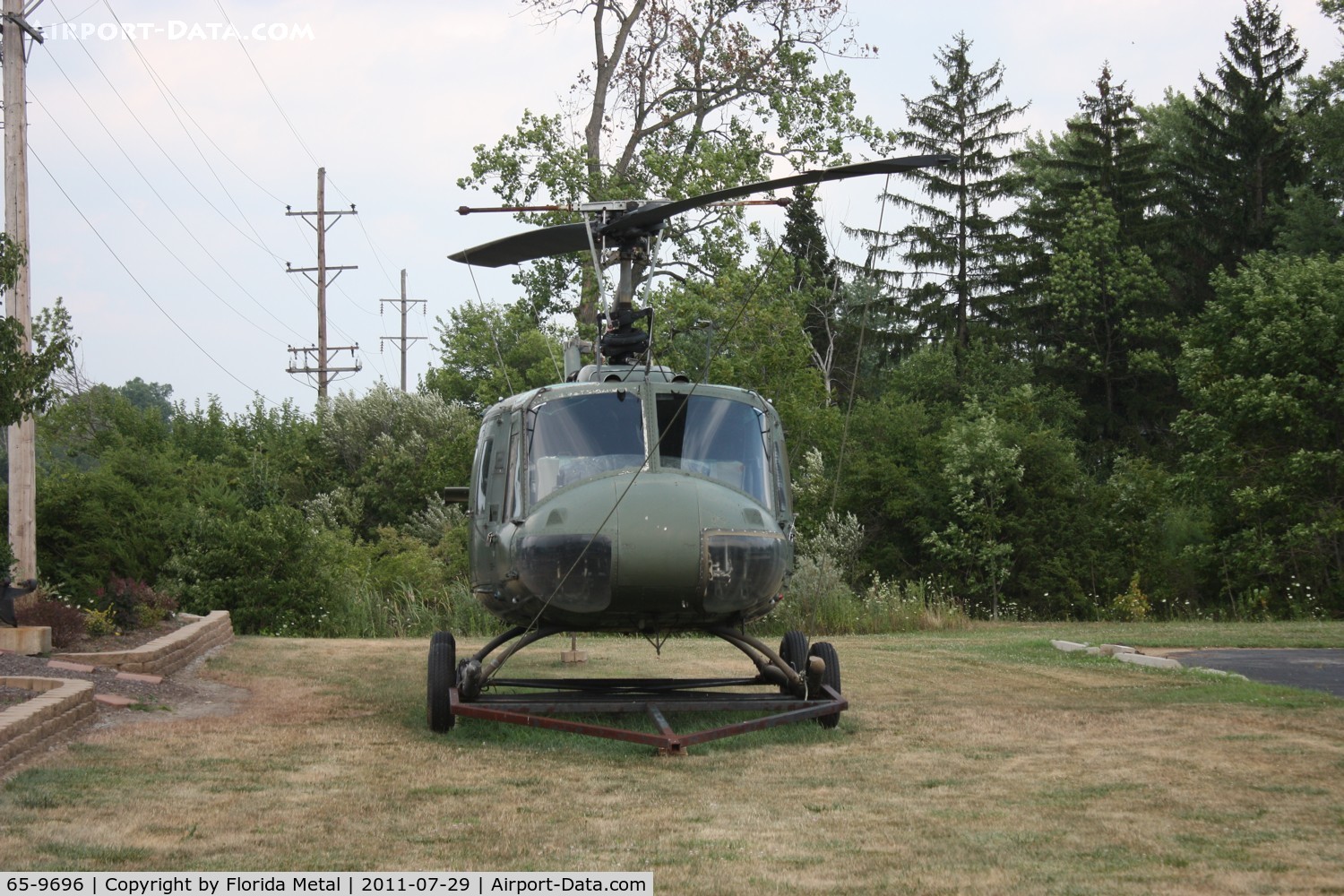 65-9696, 1965 Bell UH-1H Iroquois C/N 4640, UH-1H Huey outside a VFW Hall near Dayton OH airport