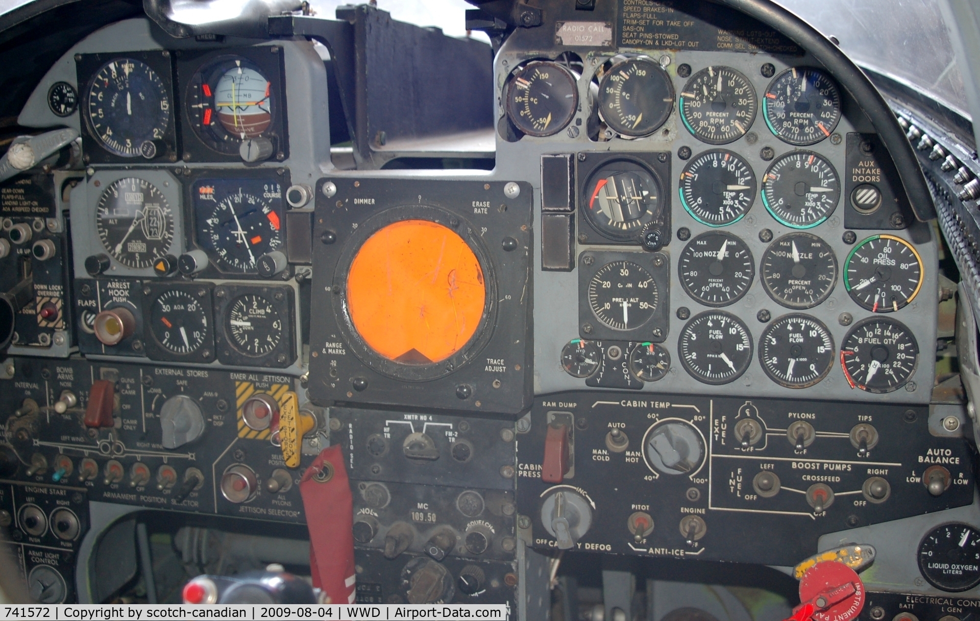 741572, 1974 Northrop F-5E Tiger II C/N R.1270, 1974 Northrop F-5E Tiger II Cockpit at the Naval Air Station Wildwood Aviation Museum, Cape May County Airport, Wildwood, NJ