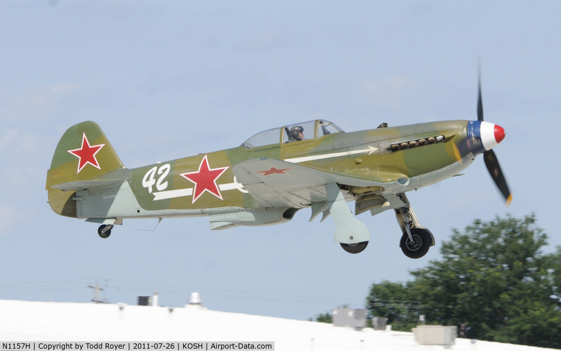 N1157H, 1994 Yakovlev Yak-9U-M C/N 0470402, AIRVENTURE 2011