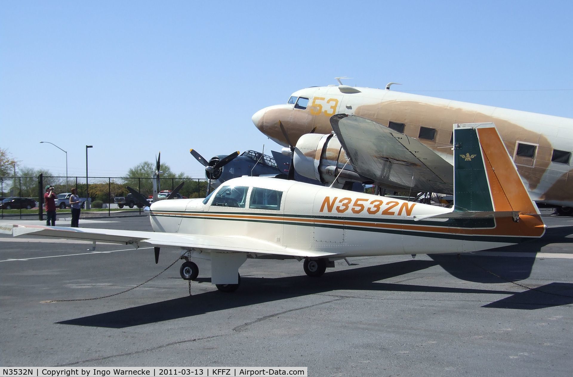 N3532N, 1968 Mooney M20C Ranger C/N 680063, Mooney M20C Ranger outside the CAF Museum at Falcon Field, Mesa AZ