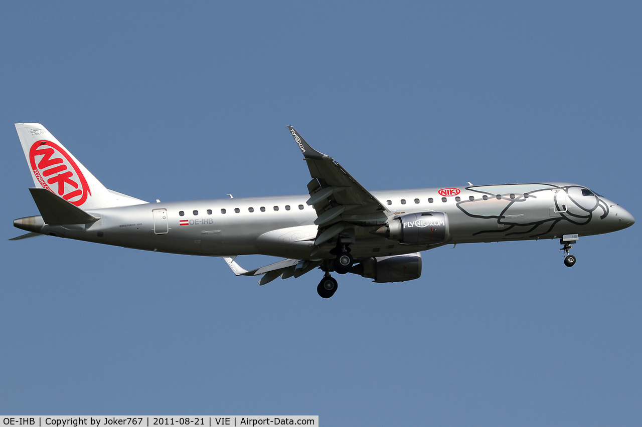OE-IHB, 2009 Embraer 190LR (ERJ-190-100LR) C/N 19000294, NIKI