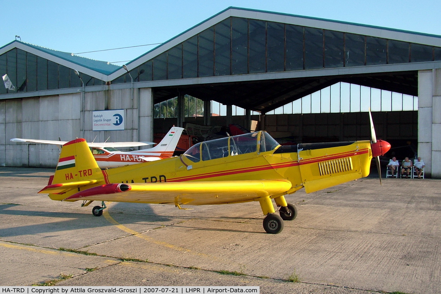 HA-TRD, Zlín Z-26 Trener C/N Not found HA-TRD, Györ-Pér Airport, Zlin-226T Trener 6->Zlin-226MS before the hangars