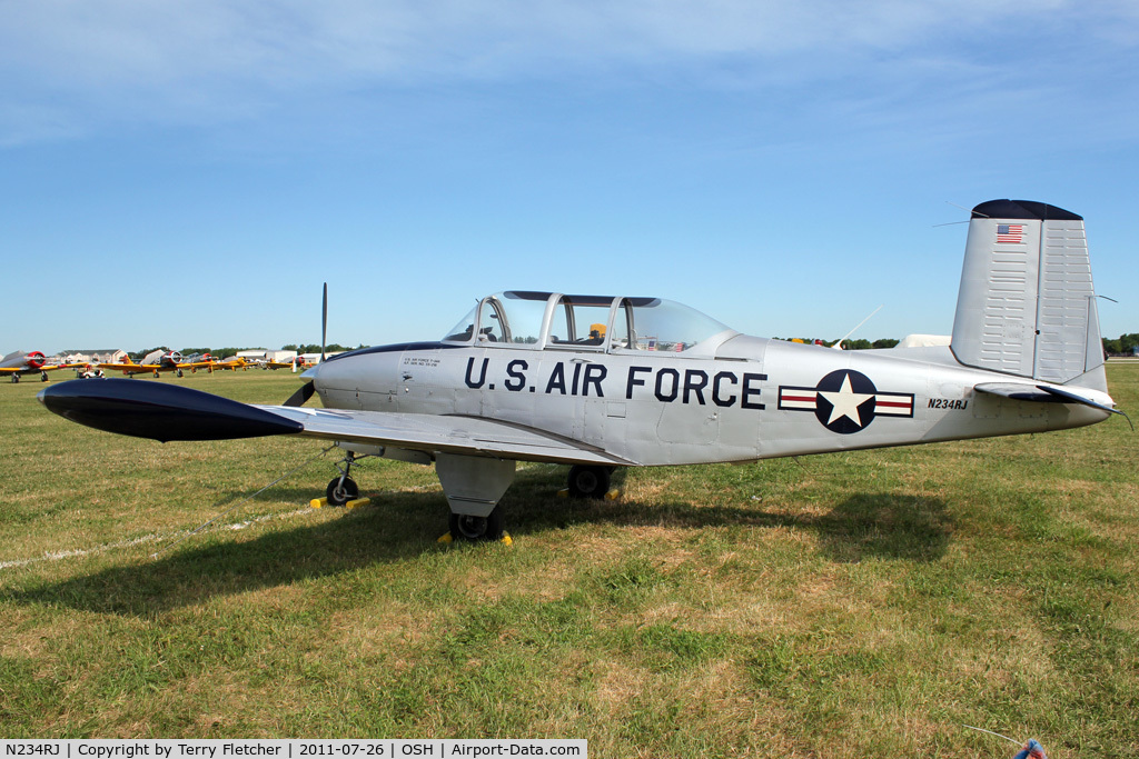 N234RJ, 1955 Beech T-34A (A45) Mentor C/N G-773, 1955 Beech A45, c/n: G-773 ex USAF 55-216
at 2011 Oshkosh