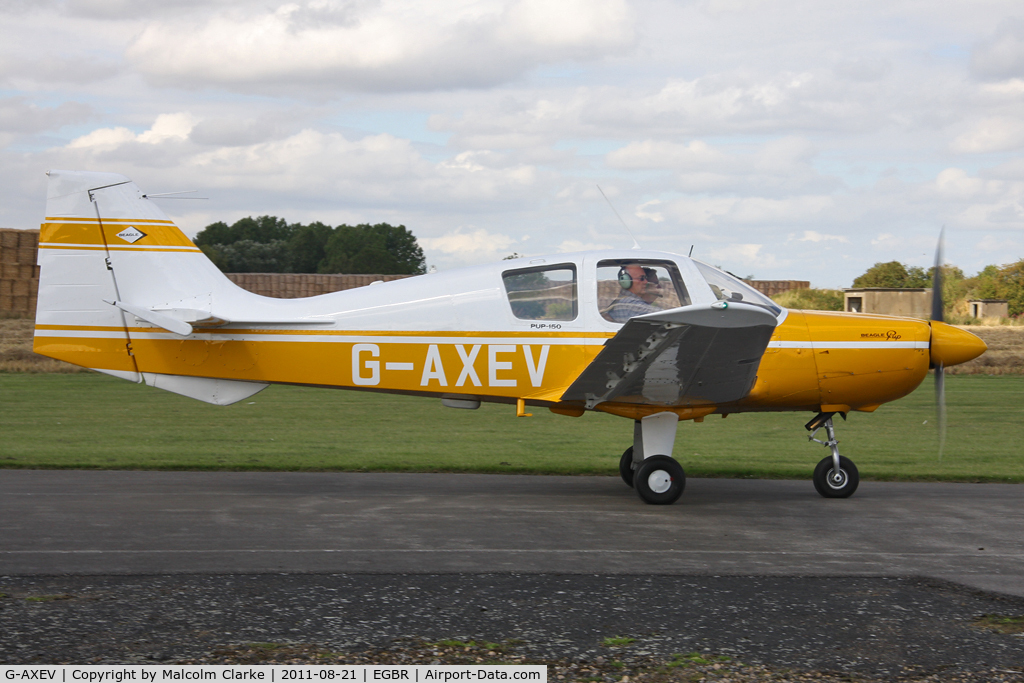 G-AXEV, 1969 Beagle B-121 Pup Series 2 (Pup 150) C/N B121-070, Beagle B-121 Pup 150 at Breighton Airfield's Summer Fly-In, August 2011.