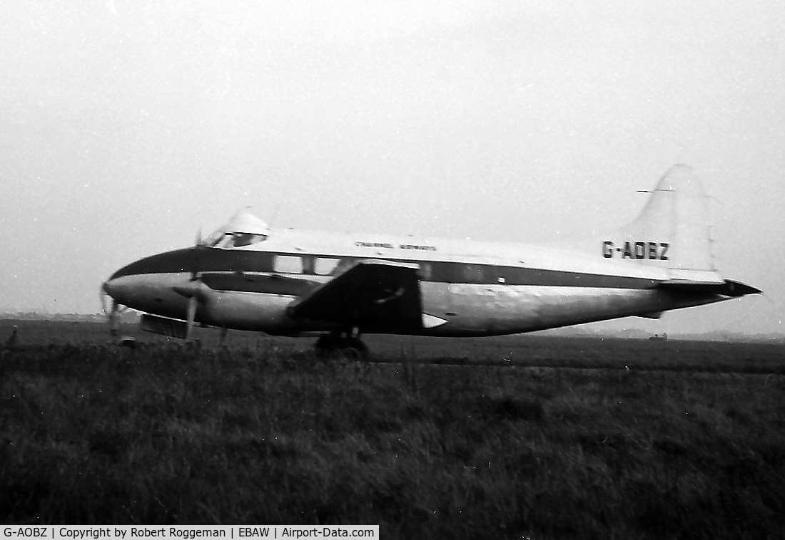 G-AOBZ, 1948 De Havilland DH-104 Dove 1B C/N 04127, Late 1950's.CHANNEL AIRWAYS.