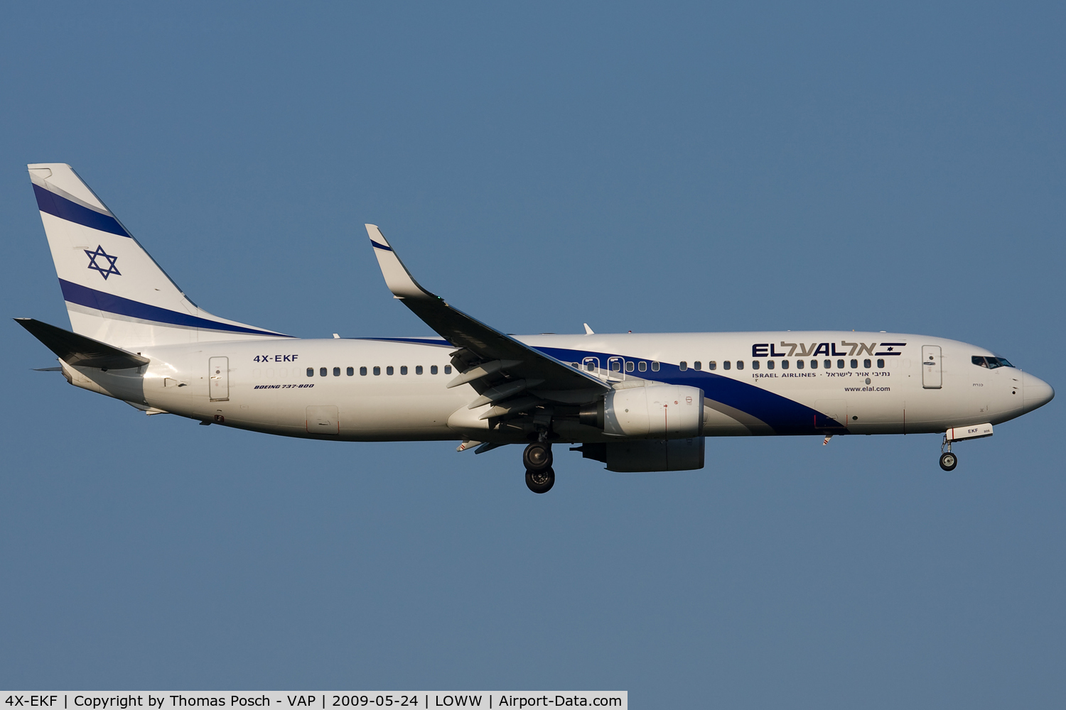 4X-EKF, 2008 Boeing 737-8HX C/N 29638, El Al Israel Airlines