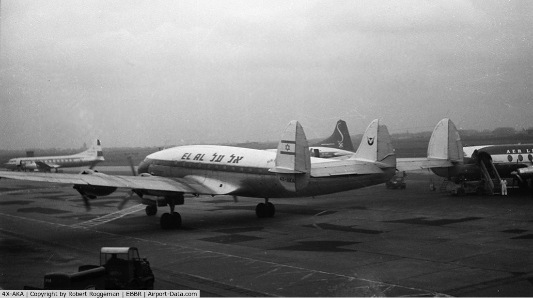 4X-AKA, 1945 Lockheed L-149-39-10 Constellation C/N 1965, MELSBROEK.Late 1950's.Built as C-69 43-10313 model 049refurbished as a L-149 for EL AL.