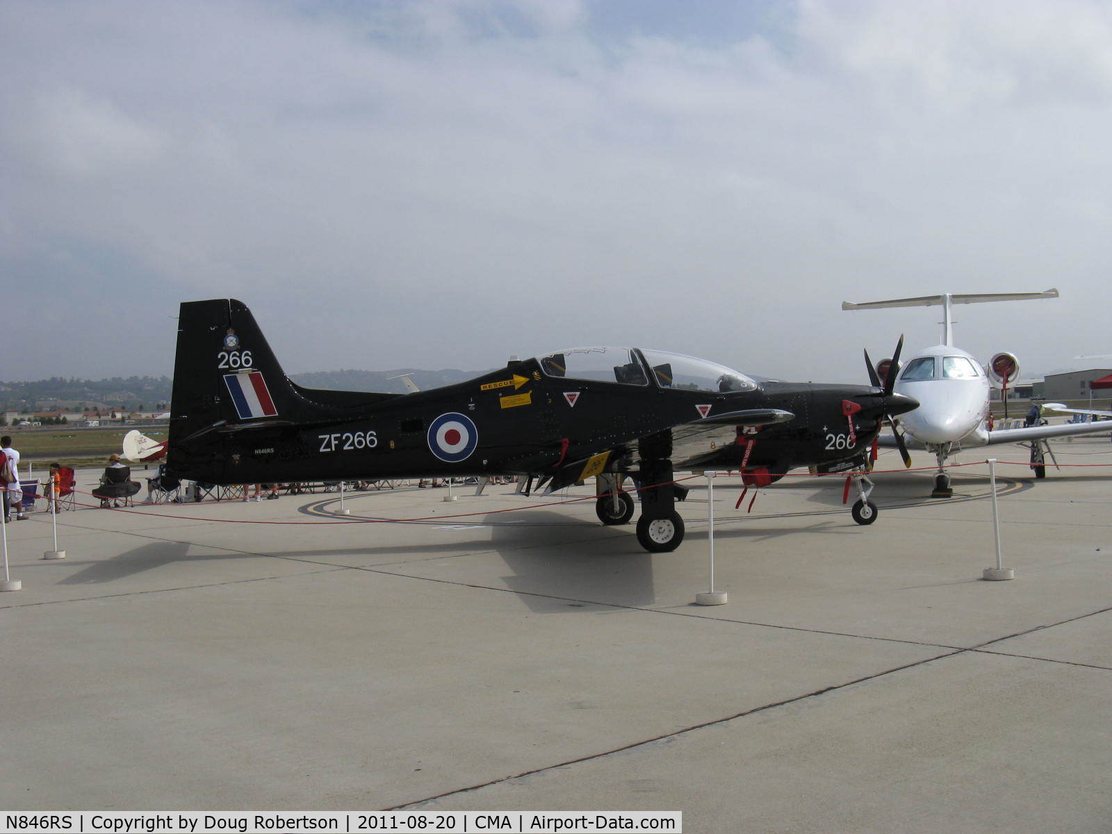 N846RS, 1990 Short S-312 Tucano T1 C/N S056/T50, Short Bros. PLC S312 TUCANO T1 Mk.1, one Garrett TPE331-12B Turboprop 1,100 shp in RAF livery, Martin-Baker MB 8LC Ejection Seats