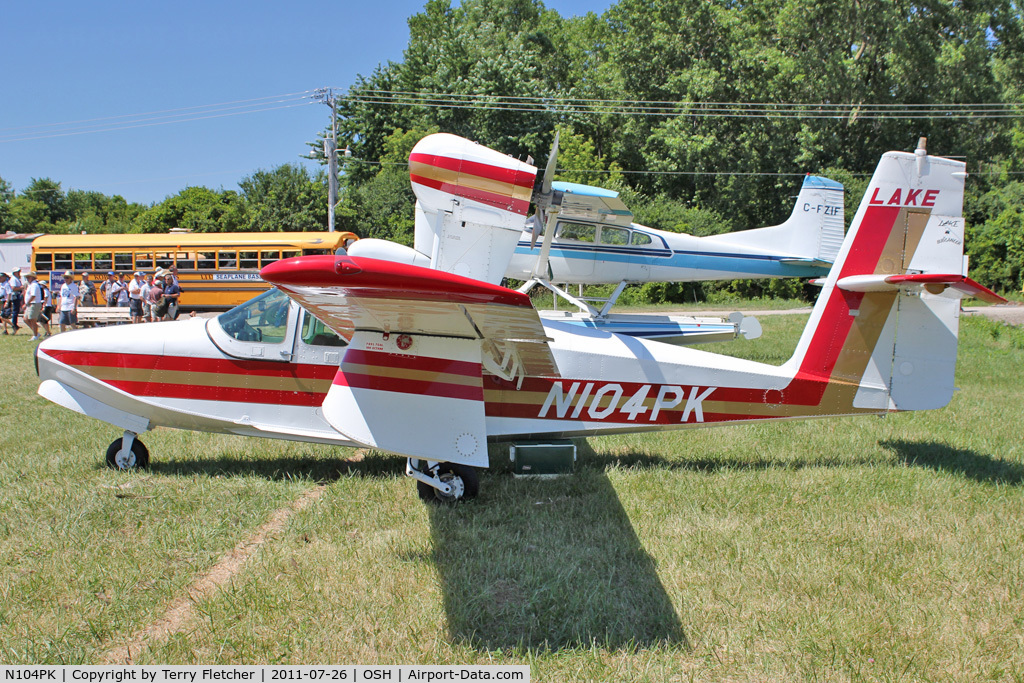 N104PK, 1974 Lake LA-4-200 Buccaneer C/N 639, 1974 Lake LA-4-200, c/n: 639 at 2011 Oshkosh