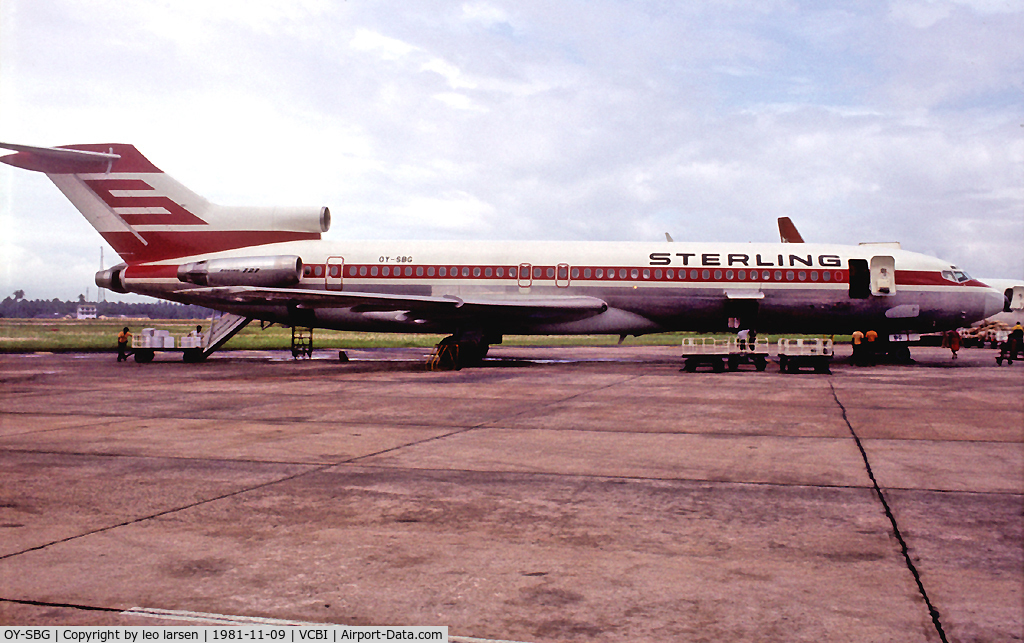 OY-SBG, 1981 Boeing 727-2J4 C/N 22574, Colombo Sri Lanka 9.11.81