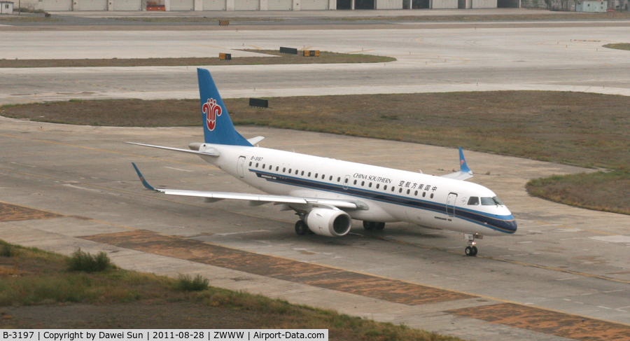 B-3197, 2011 Embraer 190LR (ERJ-190-100LR) C/N 19000456, China Southern EMB-190  B-3197