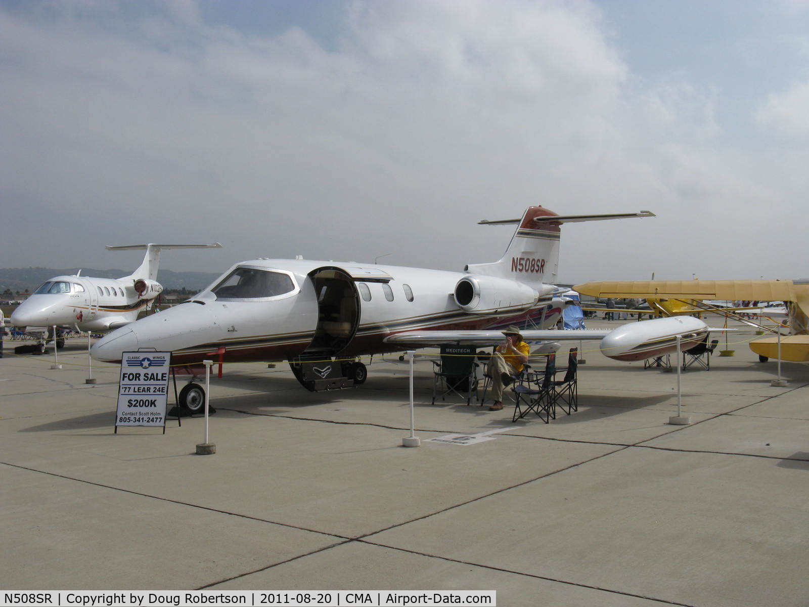 N508SR, 1977 Gates Learjet 24E C/N 347, 1977 GATES LEAR JET 24E, two General Electric CJ610-8A Turbojets 2,950 lb st each, Century III wing, Ceiling 51,000 ft (a record for FAA certification in class at the time). FOR SALE