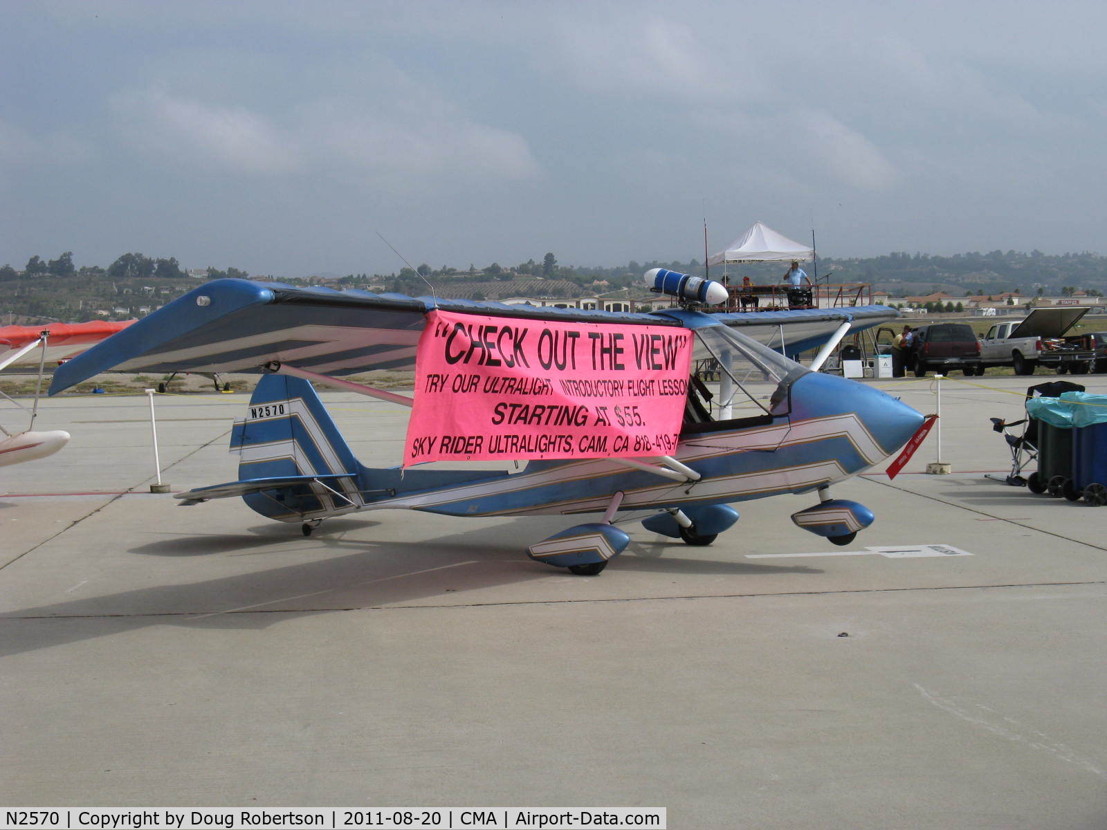 N2570, Quad City Challenger I C/N 001, Challenger Challenger I, pusher engine with prop and BRS aircraft recovery system in tube