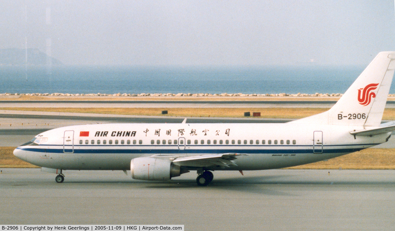 B-2906, 1992 Boeing 737-33A C/N 25507, Air China.