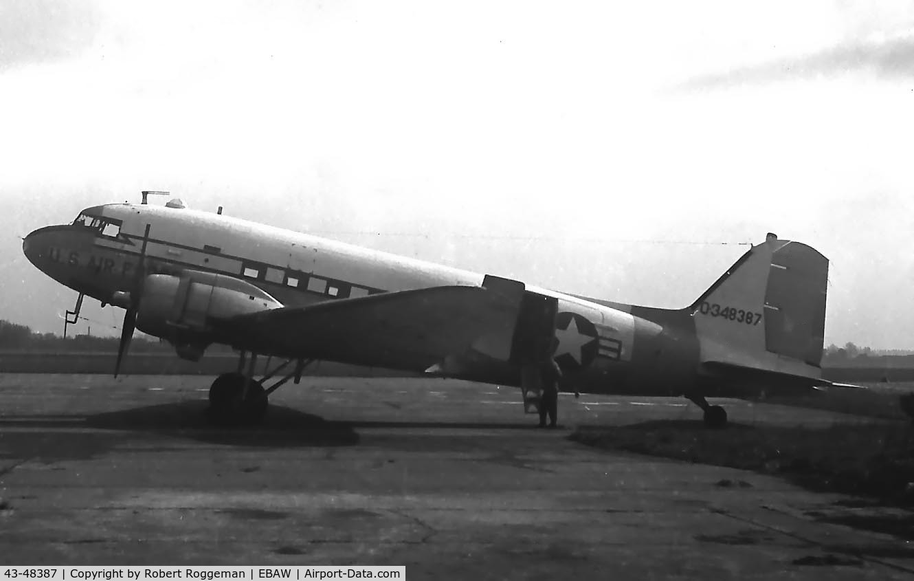 43-48387, 1943 Douglas C-47B Skytrain C/N 25648, Late 1950's.USAF 0-348387.