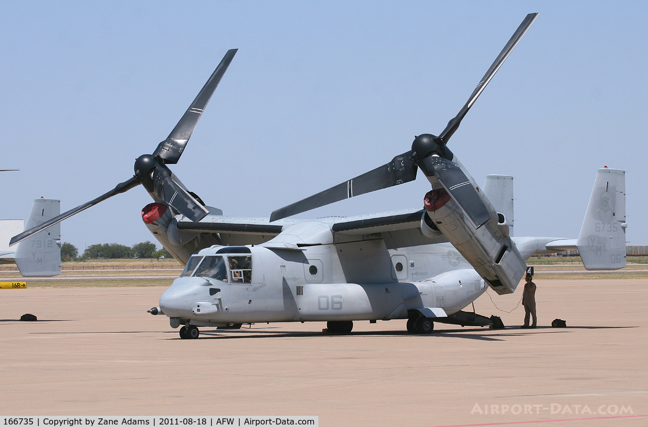 166735, Bell-Boeing MV-22B Osprey C/N D0100, USMC V-22 at Alliance Airport - Fort Worth, TX