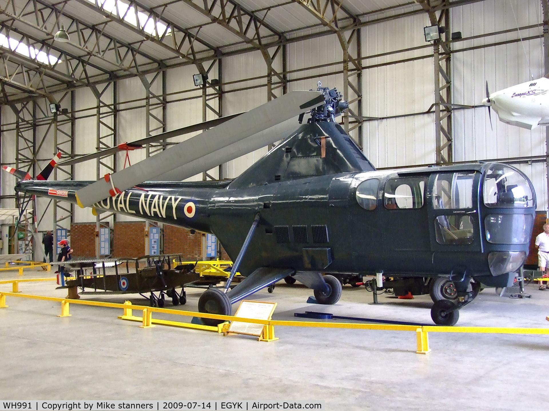 WH991, Westland Dragonfly HR.3 C/N WA/H/67, Dragonfly HR.5 On display at the Yorkshire air museum,Elvington